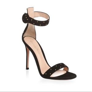 Gianvito Rossi Studded Suede Strap Sandals Pumps Size 41